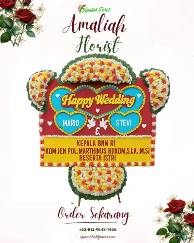 Karangan Papan Bunga Pernikahan di Grand Aston City Hall Medan